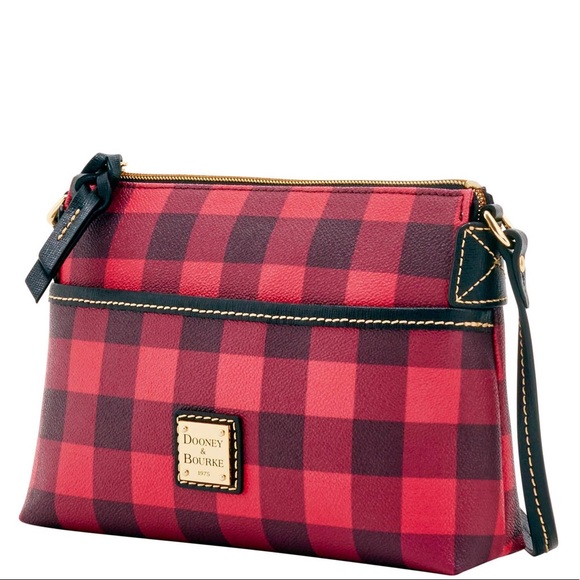 Dooney & Bourke Handbags - Dooney & Bourke Red Ginger Plaid Crossbody Bag
